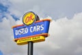 OK Used Cars neon sign