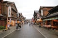 Old shopping street Ise city Japan