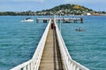 Okahu Pier in Okahu Bay in Auckland - New Zealand Royalty Free Stock Photo