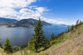 Okanagan Lake Panorama Kelowna BC Canada Royalty Free Stock Photo
