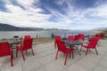 Okanagan lake view from 1775 winery`s patio