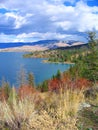 Okanagan Valley, British Columbia, Beautiful Autumn Colours at Kalamalka Lake from Rattlesnake Point near Vernon, BC, Canada