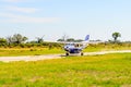 Small touristic plane at the Okavango River Delta