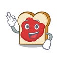 Okay bread with jam character cartoon