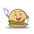 Okay burger character fast food