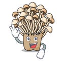Okay enoki mushroom character cartoon