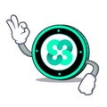 Okay Ethos coin character cartoon