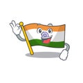 Okay flag indian with the mascot shape