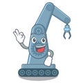 Okay mechatronic robotic arm in mascot shape Royalty Free Stock Photo