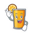 Okay orange juice character cartoon