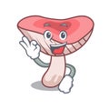 Okay russule mushroom character cartoon