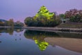 Okayama castle in autumn season in Okayama city, Japan Royalty Free Stock Photo