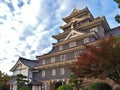 Okayama Castle in autumn season in Okayama, Japan. Royalty Free Stock Photo