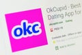 OkCupid App Icon. Selective focus. Royalty Free Stock Photo