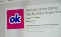 Okcupid website Royalty Free Stock Photo