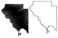 Okeechobee County, Florida U.S. county, United States of America, USA, U.S., US map vector illustration, scribble sketch