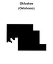 Okfuskee outline map Royalty Free Stock Photo