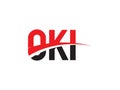 OKI Letter Initial Logo Design Vector Illustration