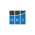 OKI letter logo design on WHITE background. OKI creative initials letter logo concept. OKI letter design.OKI letter logo design on