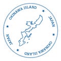 Okinawa Island map sticker.