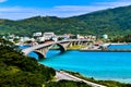 Okinawa island view from bridge aka island kerama