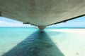 Irabu bridge, the longest toll-free bridge in Japan, connecting Miyako island and Irabu island Royalty Free Stock Photo