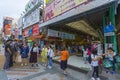 People walking in front of Makishi Public Market at Kokusai Dori Shopping Street in Naha, Okinawa, Japan Royalty Free Stock Photo