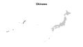 Okinawa outline map Royalty Free Stock Photo