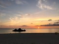 Okinawa sunset summer Royalty Free Stock Photo