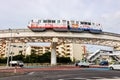 Okinawa Urban Monorail train with the little twin stars public transport in Naha, Japan