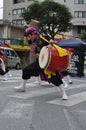 Okinawan Taiko Drummers Royalty Free Stock Photo