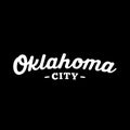 City of Oklahoma lettering design. Oklahoma City, Oklahoma typography design. Vector and illustration. Royalty Free Stock Photo