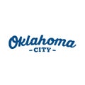 City of Oklahoma lettering design. Oklahoma City, Oklahoma typography design. Vector and illustration. Royalty Free Stock Photo