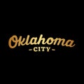 City of Oklahoma lettering design. Oklahoma City, Oklahoma typography design. Vector and illustration. Royalty Free Stock Photo