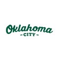 City of Oklahoma lettering design. Oklahoma City, Oklahoma typography design. Vector and illustration. Royalty Free Stock Photo