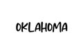 Oklahoma city handwritten typography word text hand lettering. Modern calligraphy text. Black color