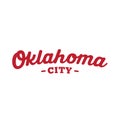 City of Oklahoma lettering design. Oklahoma City, Oklahoma typography design. Vector and illustration. Royalty Free Stock Photo