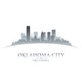 Oklahoma city silhouette white background