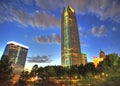 Oklahoma City skyline at night Royalty Free Stock Photo