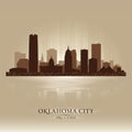 Oklahoma City skyline silhouette vector illustration