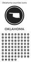 Oklahoma counties icons.