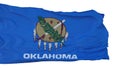 Oklahoma Flag isolated on white background. 3d illustration