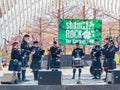 Scottish musical performance during the St. Patrick\'s Day event in Myriad Botanical Gardens