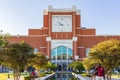 Sunny view of the Gaylord Family Oklahoma Memorial Stadium during Homecoming parade event