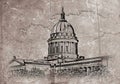 Oklahoma State Capital, Stenciler Filter Royalty Free Stock Photo