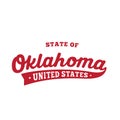 State of Oklahoma lettering design. Oklahoma, United States, typography design. Oklahoma, text design. Vector and illustration. Royalty Free Stock Photo