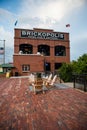 Brickopolis. Oklahoma city at sunset