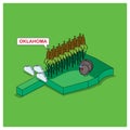 oklahoma state. Vector illustration decorative design Royalty Free Stock Photo