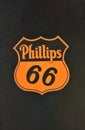 Phillips 66 gas station sign and logo. Royalty Free Stock Photo