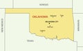 Oklahoma - vector - state of USA